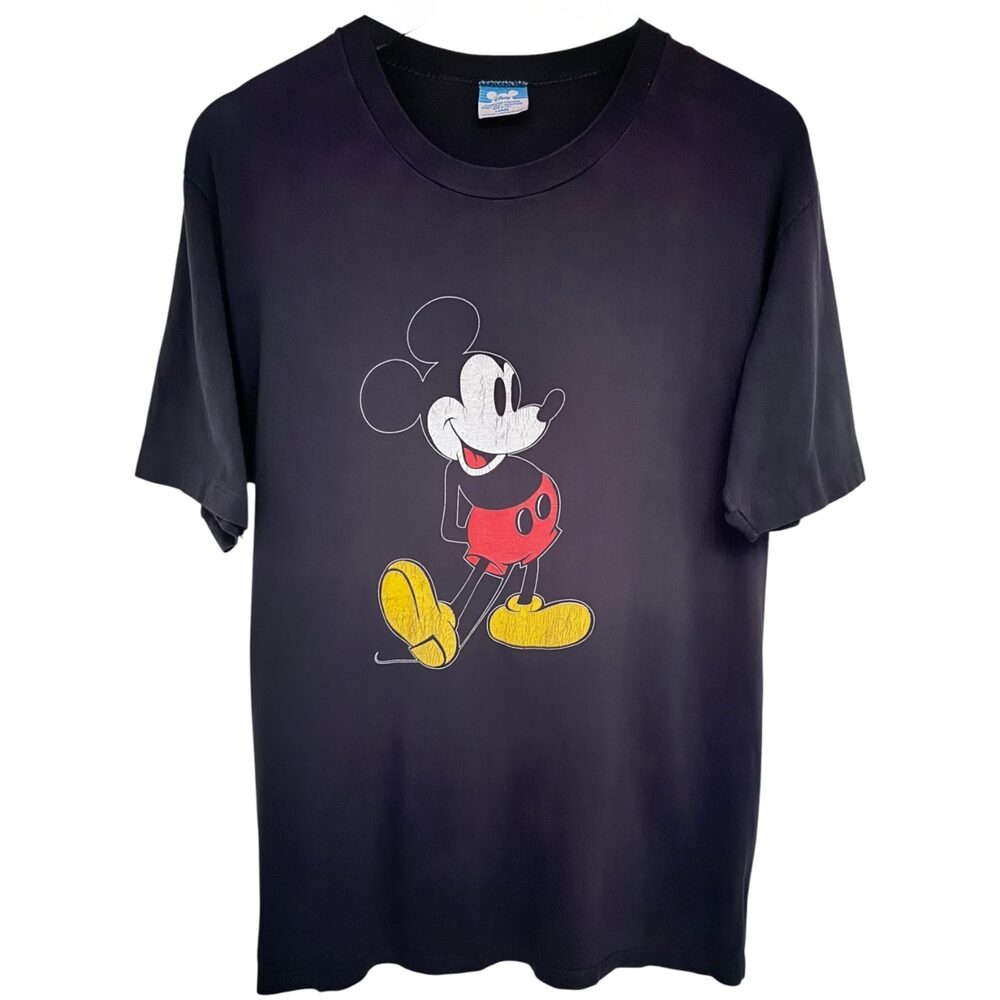 Vintage Disney Mickey Mouse Made in USA Graphic T-Shirt Men's L Black